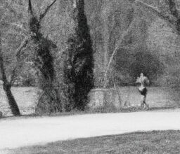 Разум и тело - Person jogging along scenic trail bl