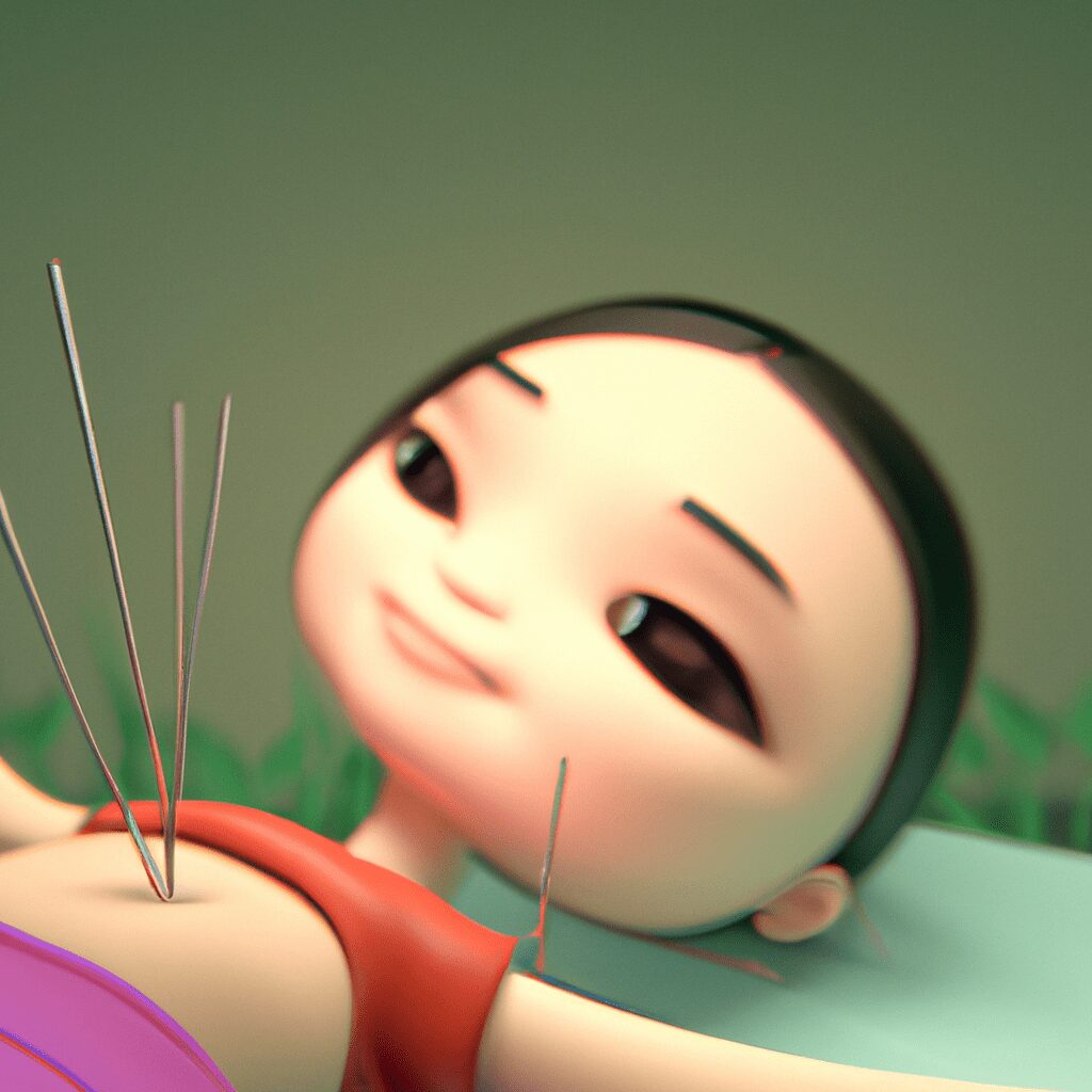 Разум и тело - Person receiving acupuncture treatment