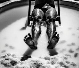 Красота и стиль - Person relaxing in salt bath black