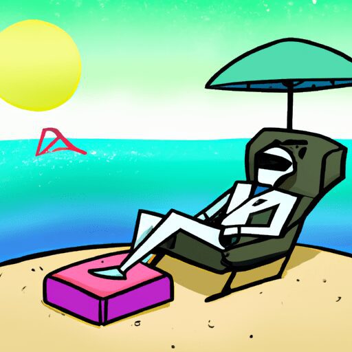 Бизнес и финансы - Person relaxing on beach cartoon fut