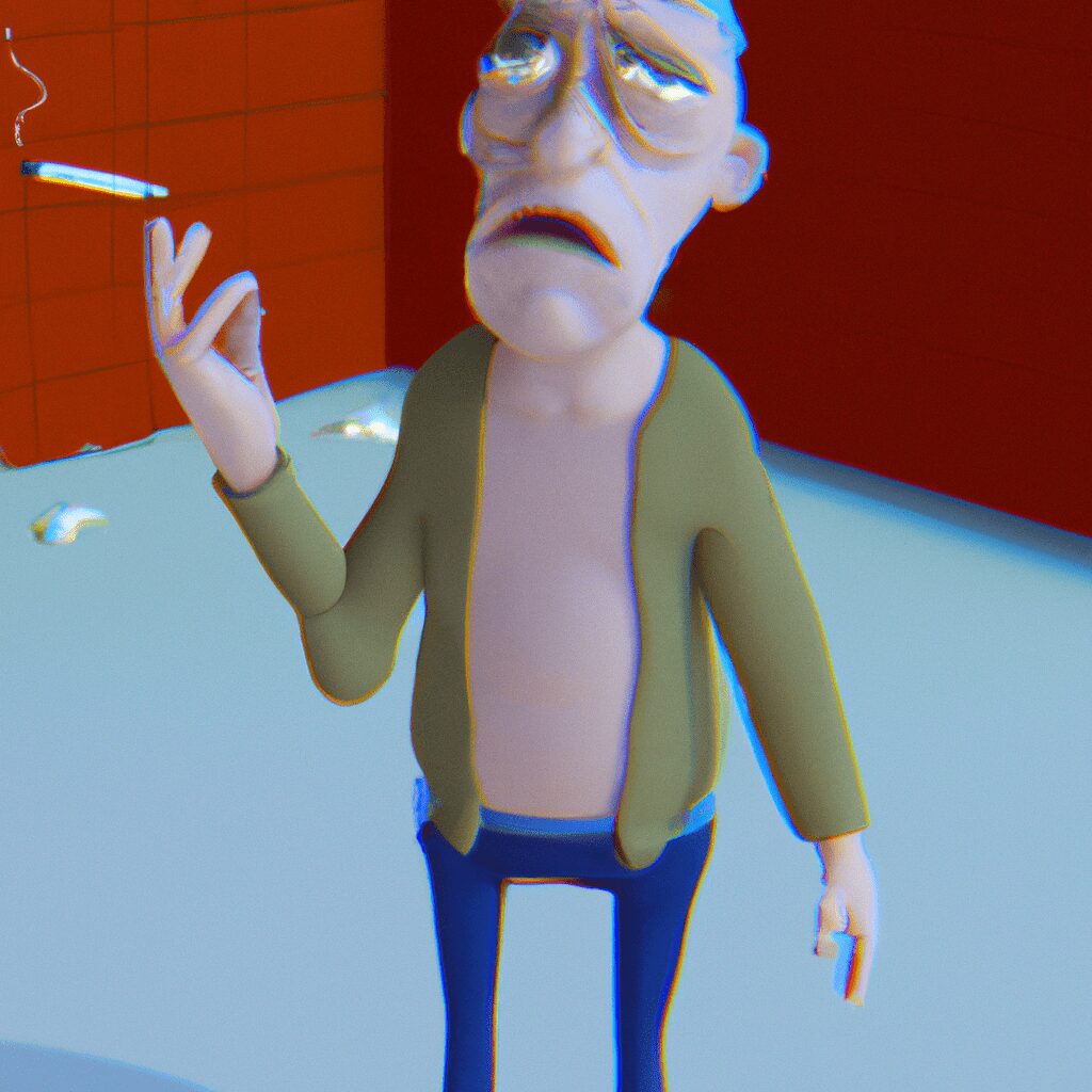 Разум и тело - Person smoking while looking stressed