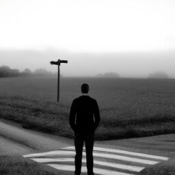 Тайны и загадки - Person standing at crossroads contem