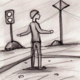 Тайны и загадки - Person standing at crossroads pencil