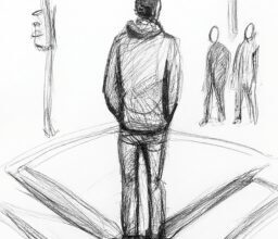 Тайны и загадки - Person standing at crossroads pencil