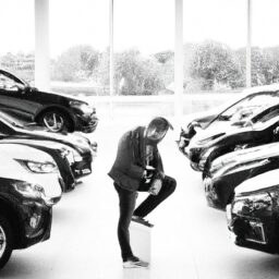 Досуг - Person surrounded by various car model