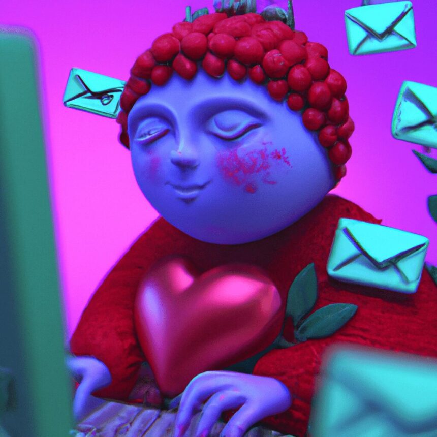 Технологии - Person typing heartfelt email hd car