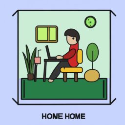 Бизнес и финансы - Person working remotely from home cart