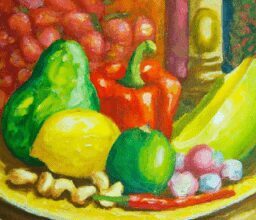 Красота и стиль - Plate of colorful fresh fruits and veg