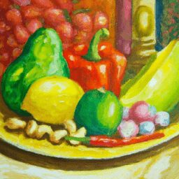 Красота и стиль - Plate of colorful fresh fruits and veg