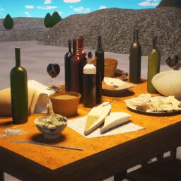 Досуг - Table set with various bottles of wine