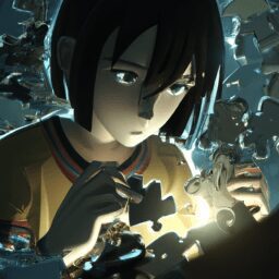 Разум и тело - Teen looking at puzzle anime deta