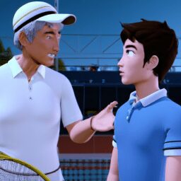 Досуг - Tennis player receiving coaching tips