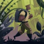 Досуг - Traveler hiking in jungle cartoon fu