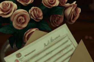 Досуг - Vintage love letter with roses hd cart