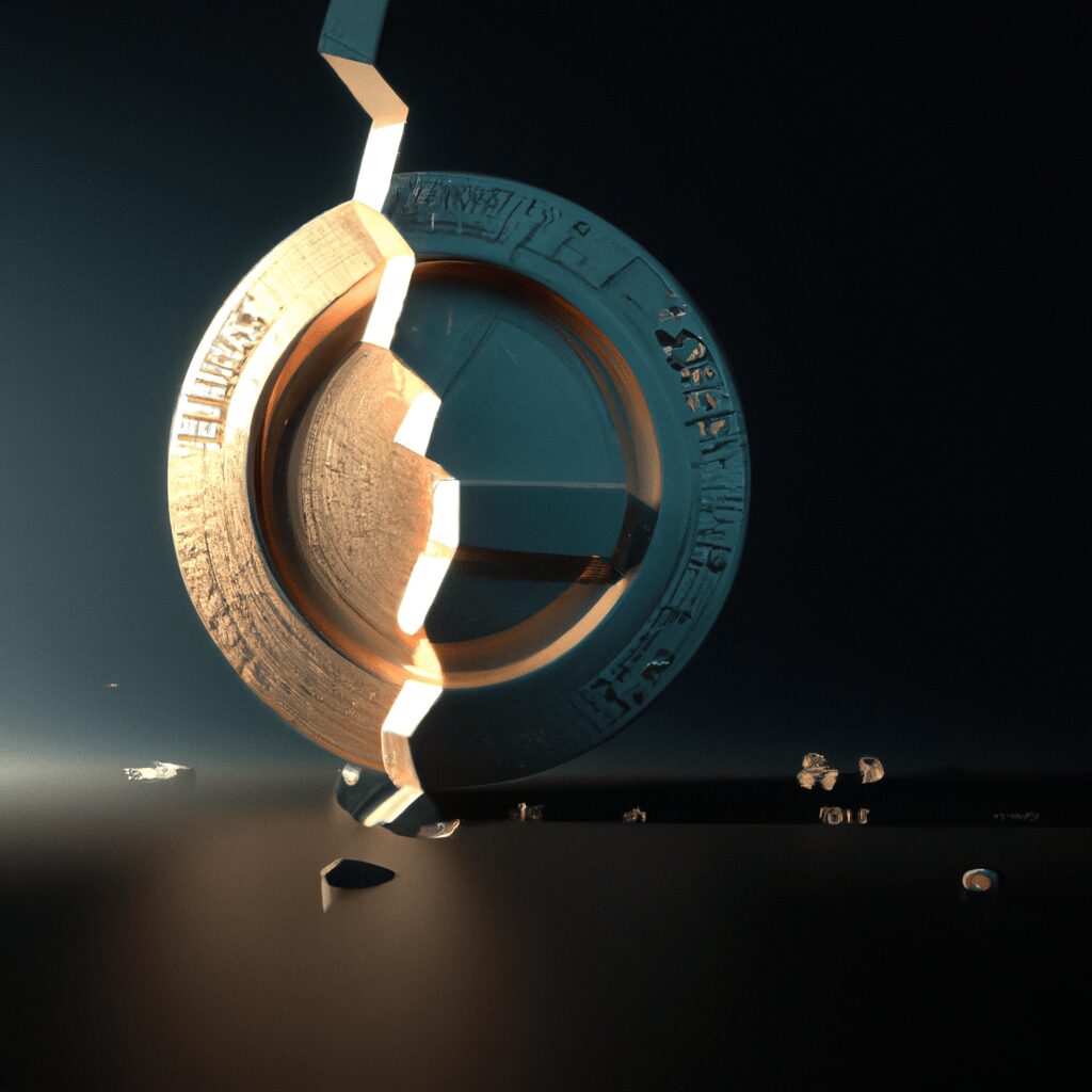 Технологии - Visual of coin split in half with on