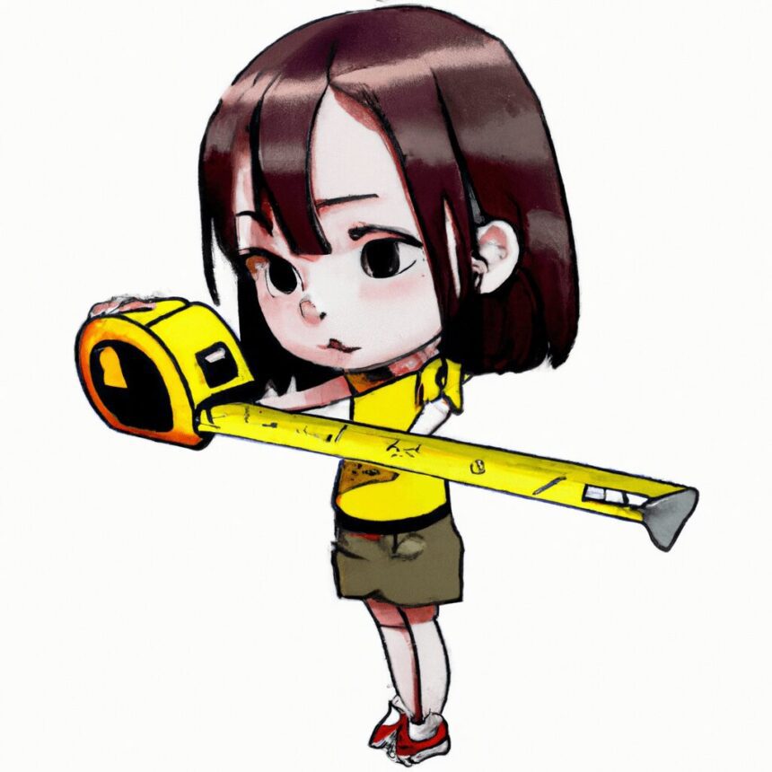 Красота и стиль - Woman holding measuring tape cartoon