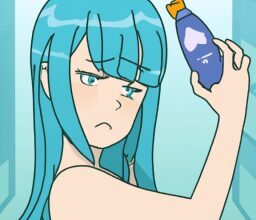 Красота и стиль - Woman holding shampoo bottle with
