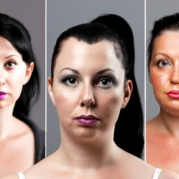 Красота и стиль - Woman with different makeup looks port