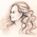 Красота и стиль - Woman with flowing romantic curls penc