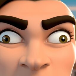 Красота и стиль - Woman with perfect eyebrows cartoon di