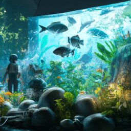 Дом и сад - An aquarium filled with exotic fish and