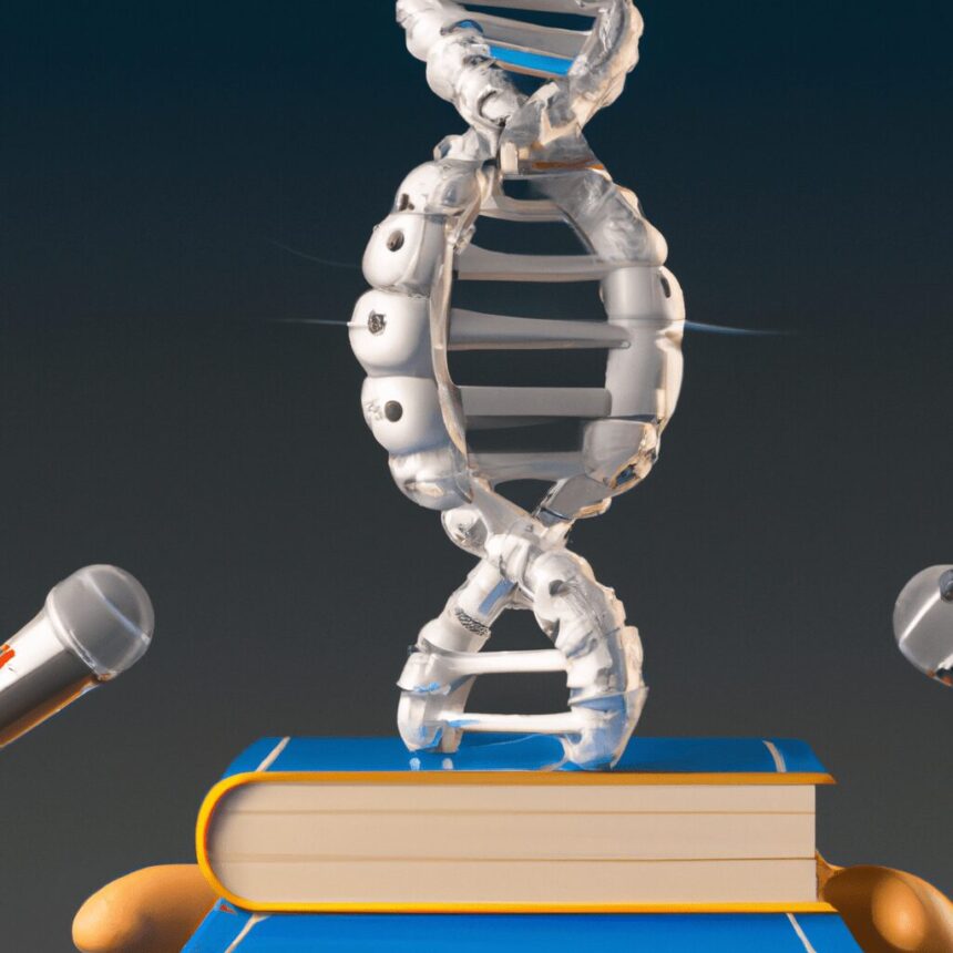 Антропогенез: эволюция человека - An image of dna double helix intertwin