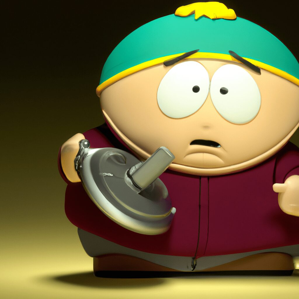 Киномания и Аниманьяки - Cartman holding an alien probe cartoon