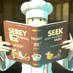 Досуг - Chef holding secret recipe book anime