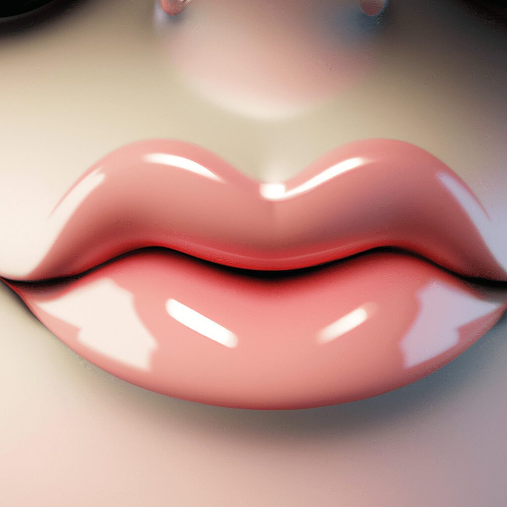 Красота и стиль - Close up of bold glossy lips cartoon cut