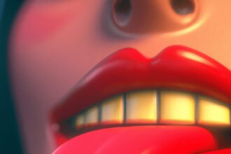 Досуг - Close up of lips and tongue hd cartoon