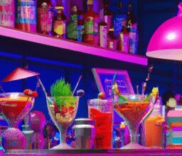 Досуг - Colorful cocktail bar with unique drinks