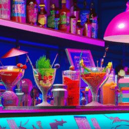 Досуг - Colorful cocktail bar with unique drinks