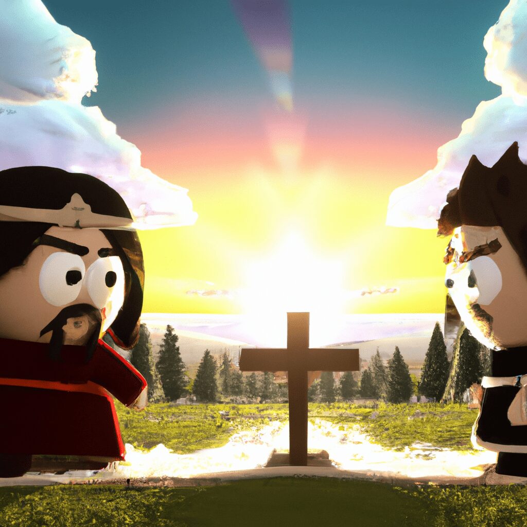 Киномания и Аниманьяки - Damon and jesus battle for souls cartoon