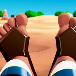 Красота и стиль - Feet in sandals on beach cartoon disne