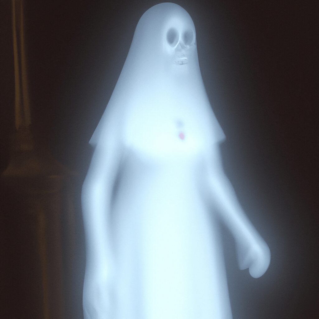 Тайны и загадки - Ghostly woman in white dress cartoon gos