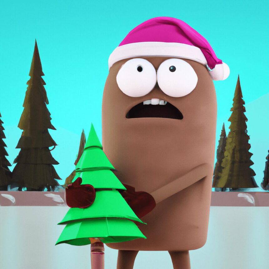 Киномания и Аниманьяки - Mr hankey holding christmas tree cartoon