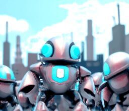 Технологии - Nanobots protecting futuristic city ca