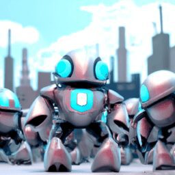 Технологии - Nanobots protecting futuristic city ca