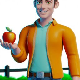 Разум и тело - Person holding an apple smiling youthful