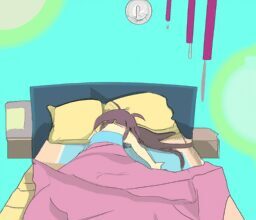 Досуг - Person sleeping peacefully in bed anime