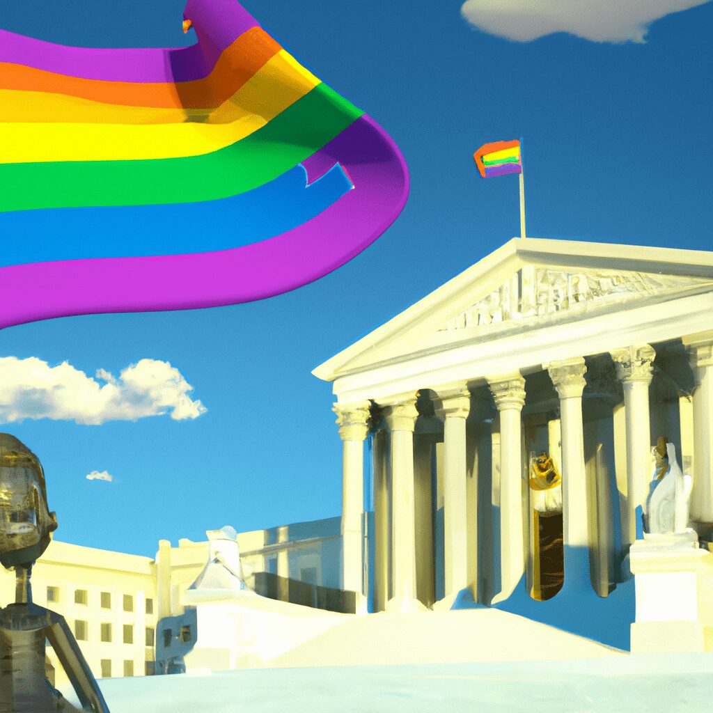 Тайны и загадки - Rainbow flag waving in front of supreme