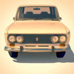 Технологии - Vintage lada car as design icon anime