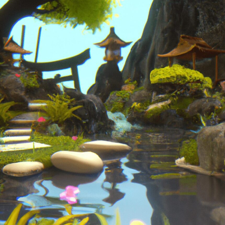 Дом и сад - Serene japanese water garden oasis car