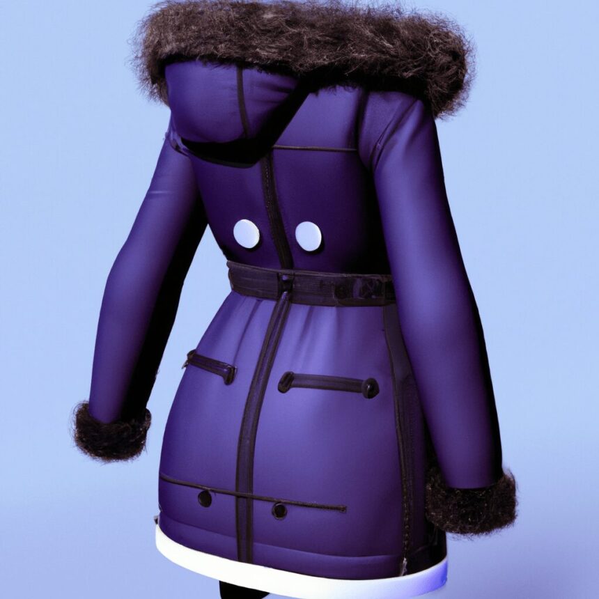 Красота и стиль - Fashionable warm coat for winter carto