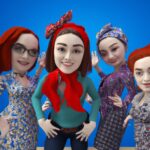 Красота и стиль - Group of stylishly dressed women carto