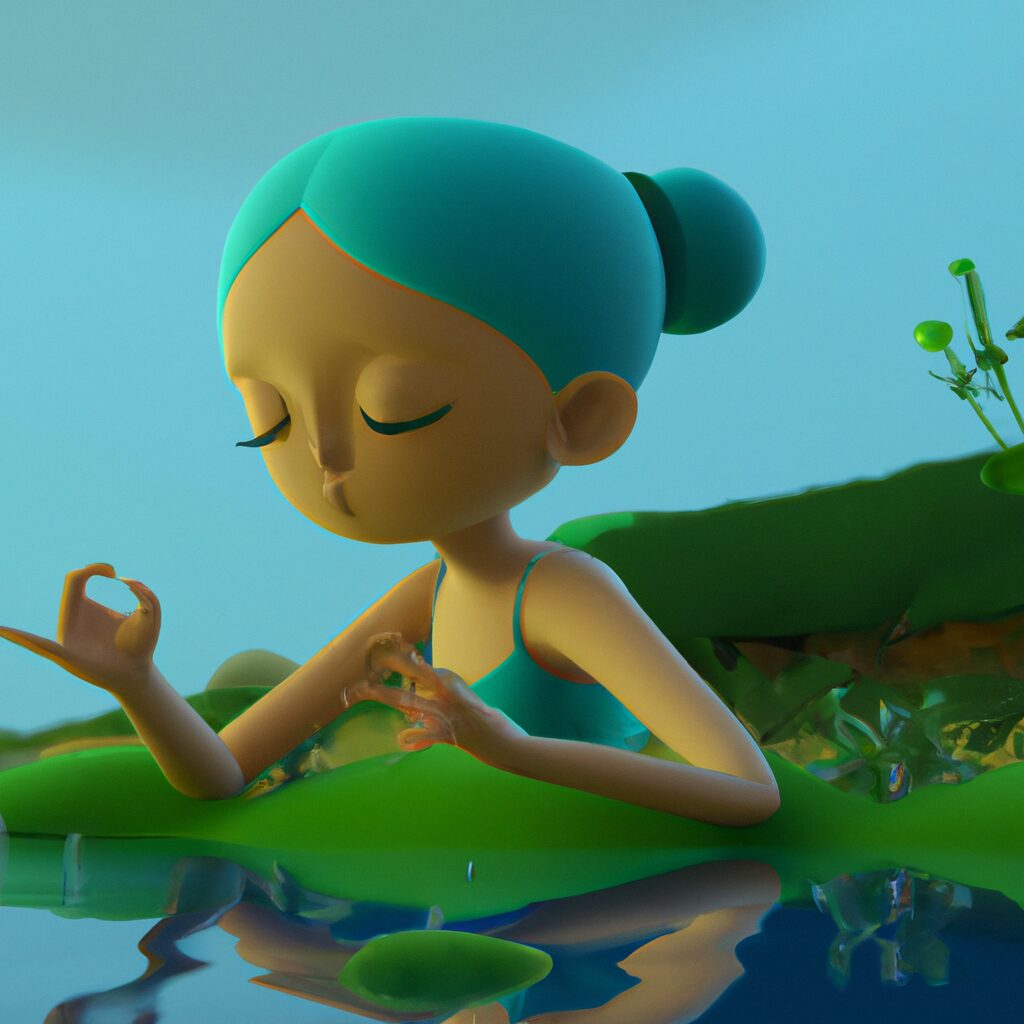 Person practicing yoga in serene nat - Разум и тело