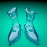 Pair of enchanted glass slippers carto - Красота и стиль